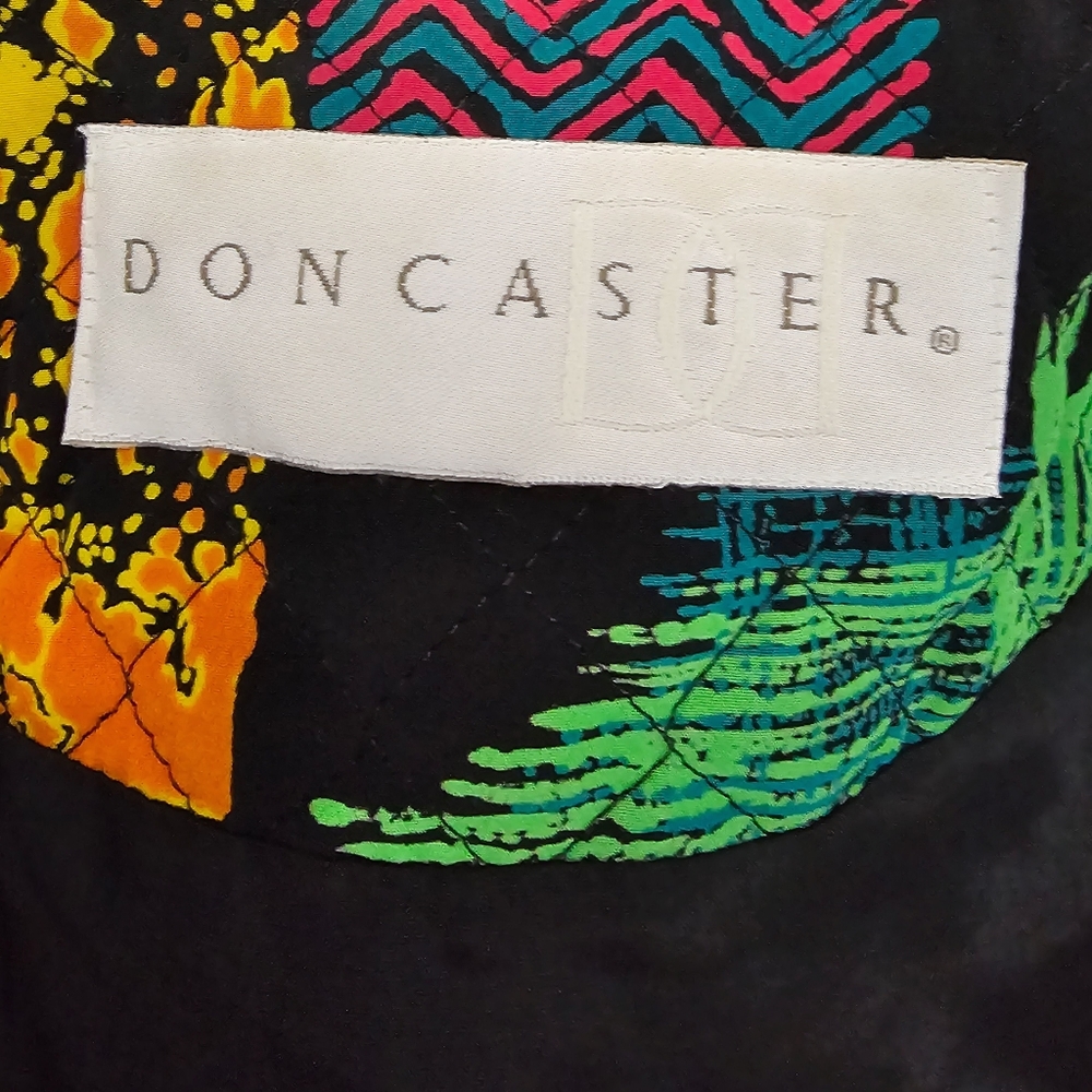 Doncaster Black Multicolored Patch Crop Quilted J… - image 7